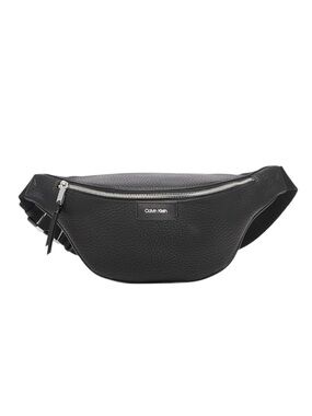 NWT Calvin Klein Women's Moss Organizer Belt Bag Black/Silver Belt Bag Fanny